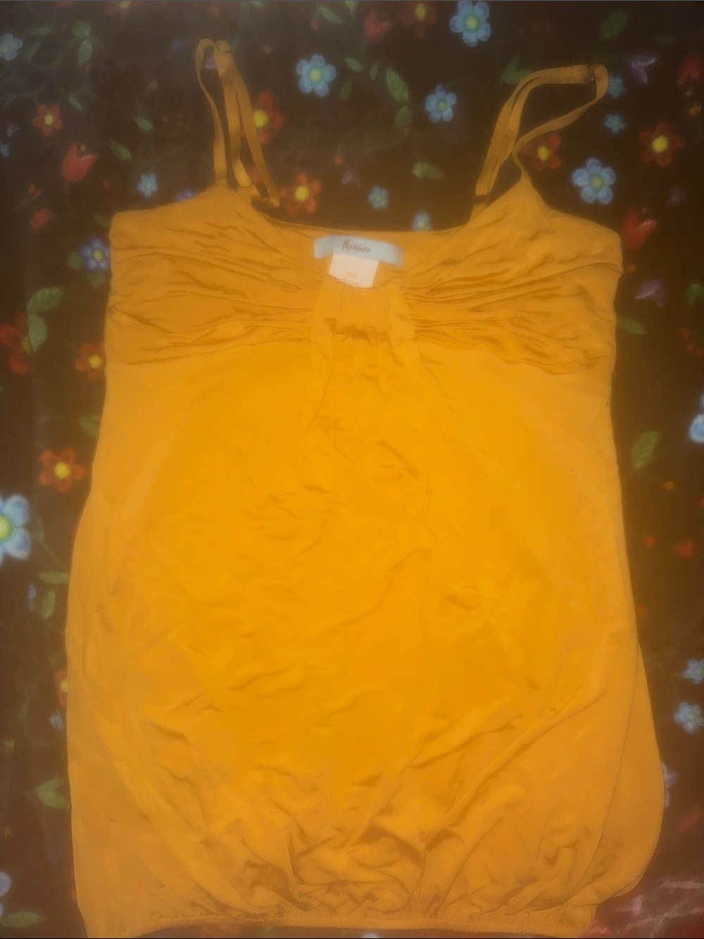 Marciano Mustard Yellow Spaghetti Strap Camisole